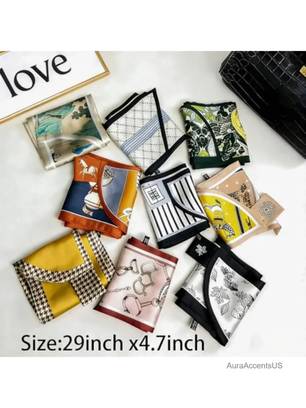 Women's Silky Polyester Pull Through Scarf, Neck Scarf & Head Scarf